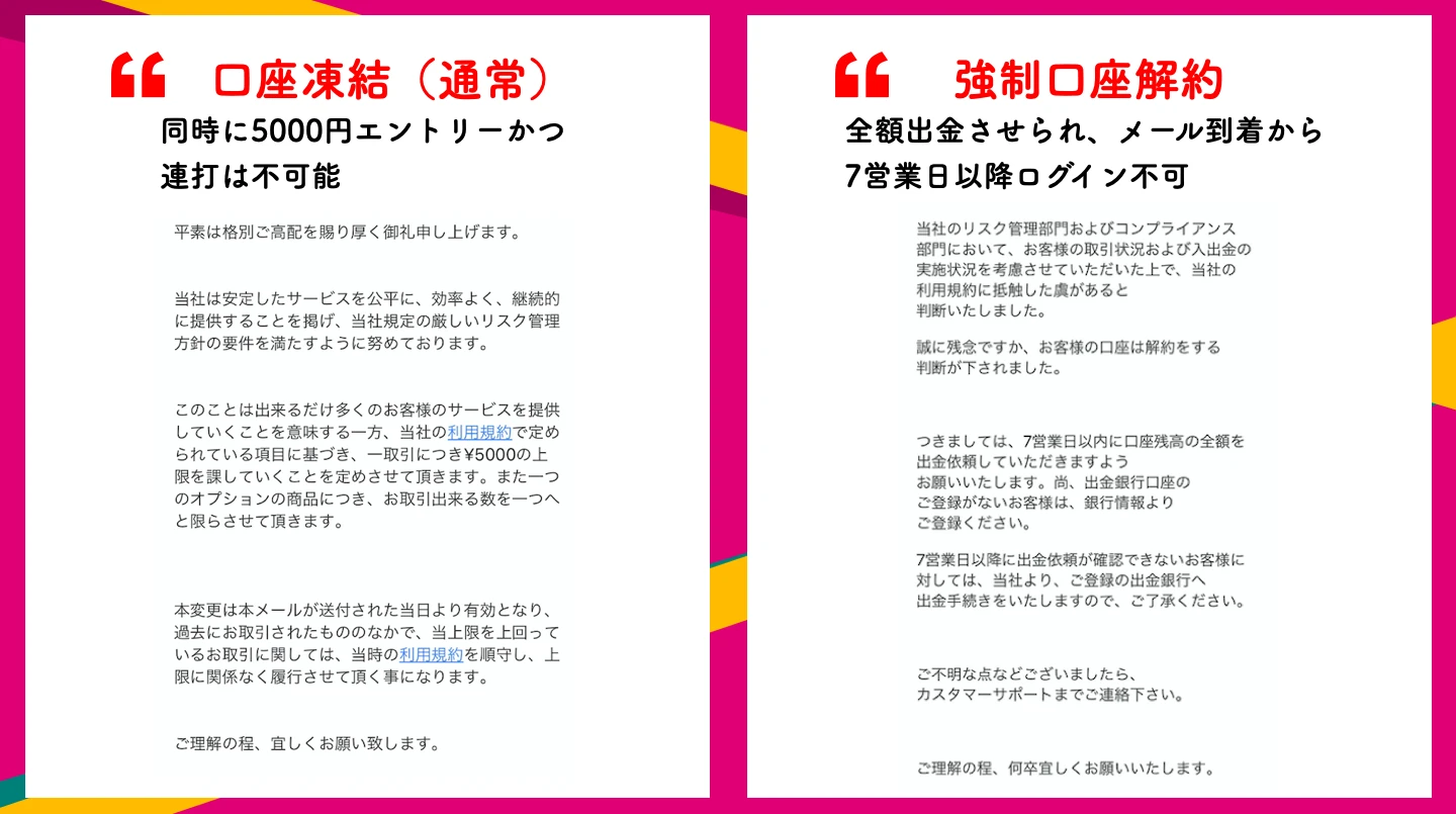 口座凍結の種類